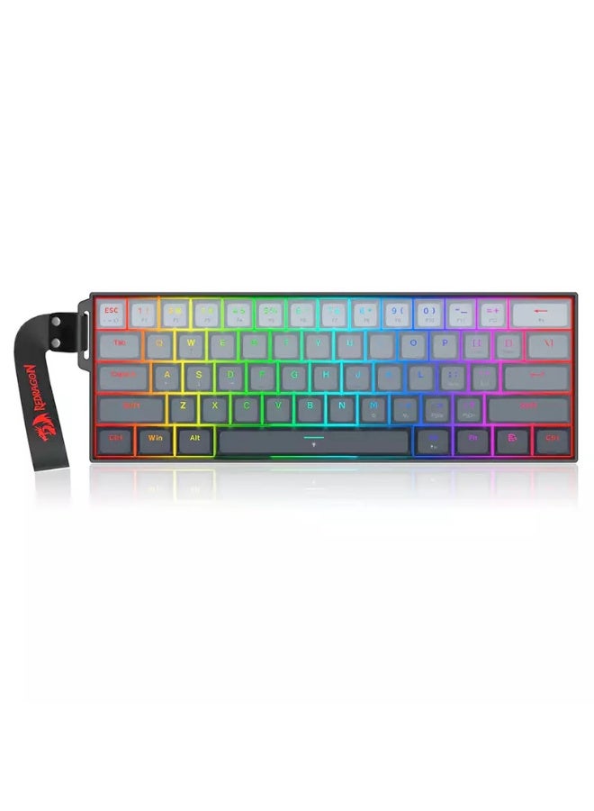 ريد REDRAGON K617 Fizz Magnetic+ Wired 60% RT Magnetic Switch Gaming Keyboard - Black | K617GGB-RGB-MP - Image 2