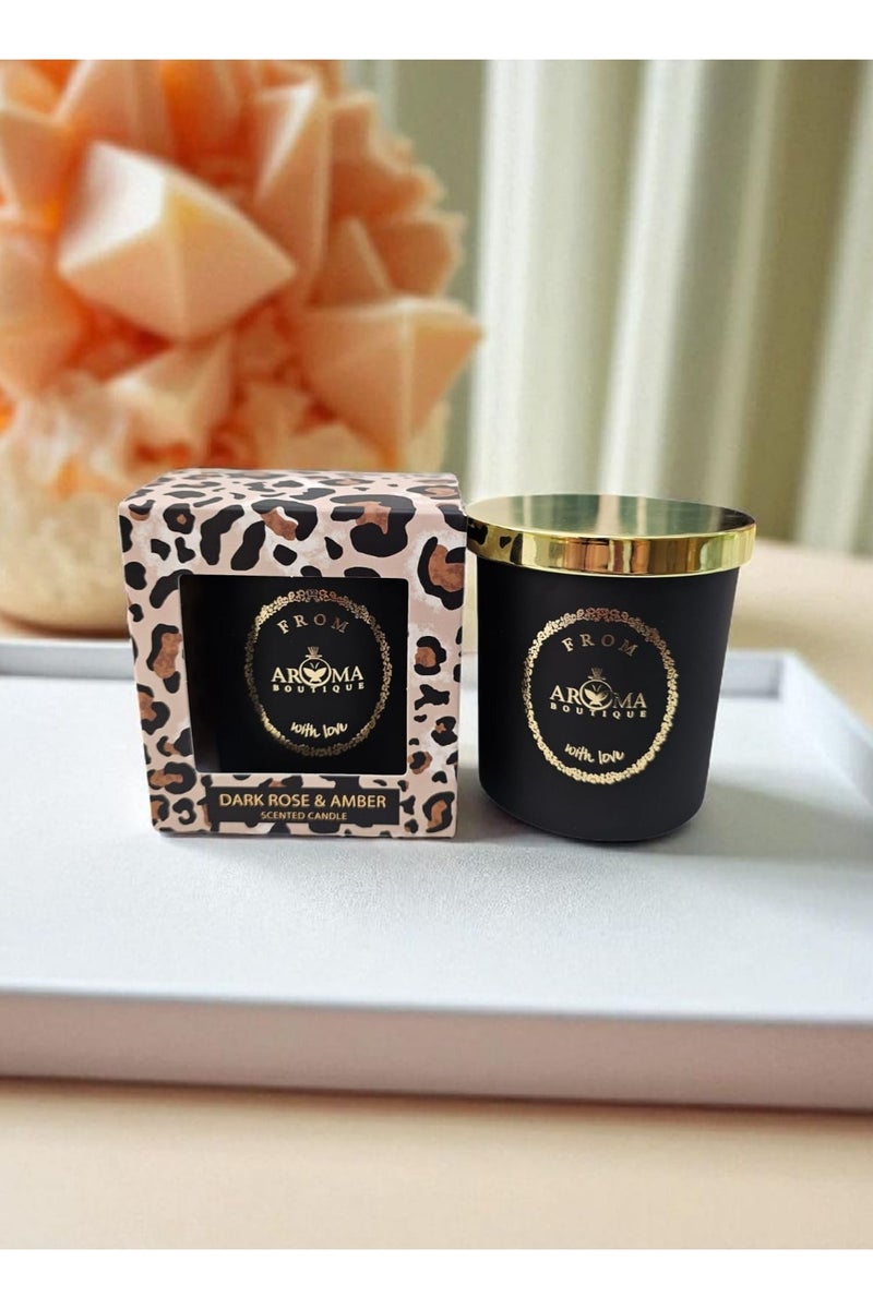Aroma Scented Candle In A Luxurious Black Cup With A Steel Lid With A Floral Scent - Image 3