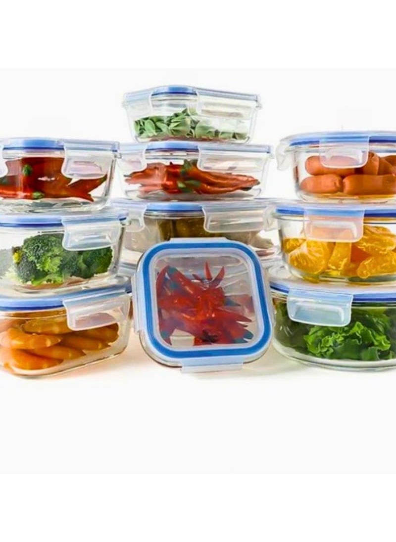 Generic - Set of 3 Unbreakable Food Storage Boxes, BPA Free, Meal Prep Containers with Airtight Leakproof Lids, Easy to Seal, Reusable Lunch Containers for Kitchen and Home (Red, Rectangle) - Image 1