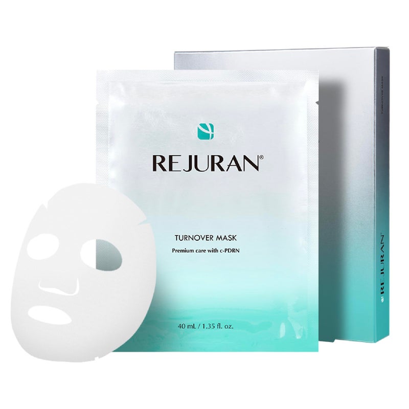 REJURAN Turnover Mask cPDRN 5ea Original Salmon DNA for Firming Hydration Repairing Revitalizing Achieve Youthful Radiant Skin Korean Skincare Ultra Microfiber Sheet Mask