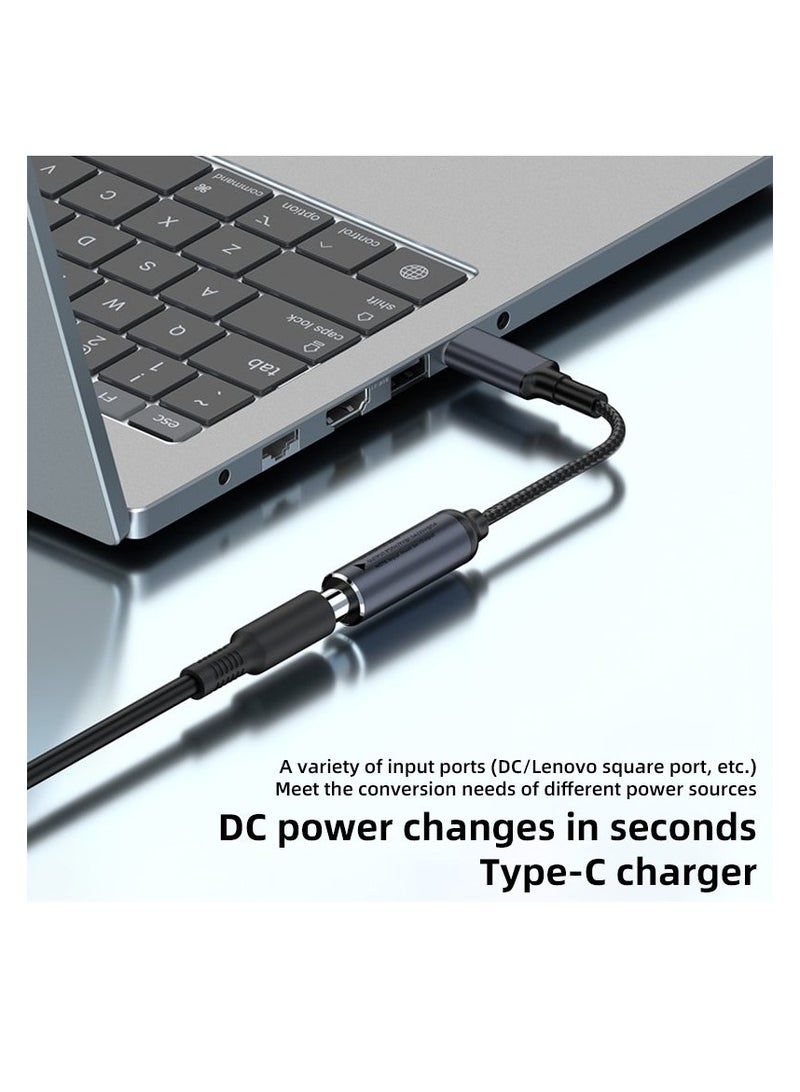 Terabyte DC 6.0 x 3.7mm to USB-C / Type-C Male 100W Computer Charging Adapter Connector - Image 2