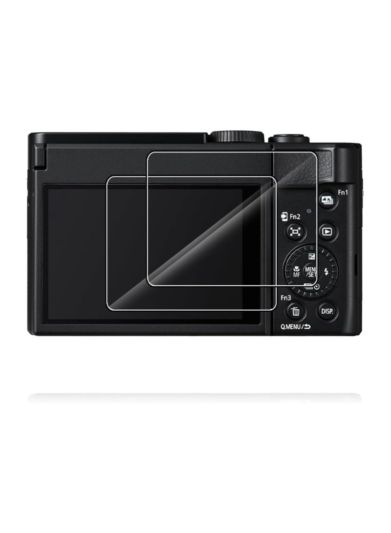 عام (علبتان) حامي شاشة Panasonic Lumix DC-TZ99 - فيلم زجاج مقوى، مقاوم للخدوش، مضاد للكسر، شفافية عالية - Image 1
