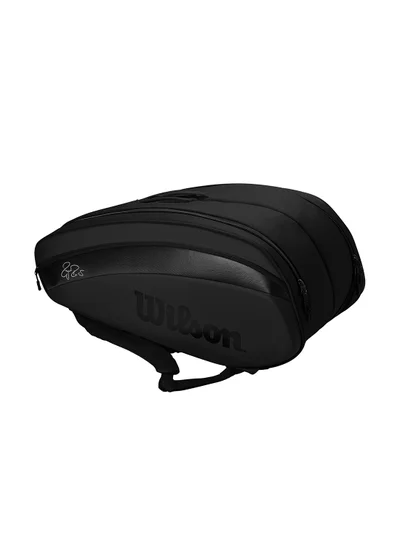 Wilson Roger Federer DNA Tennis Racket Bag, Black, Adults, Holds up to 12 Rackets
