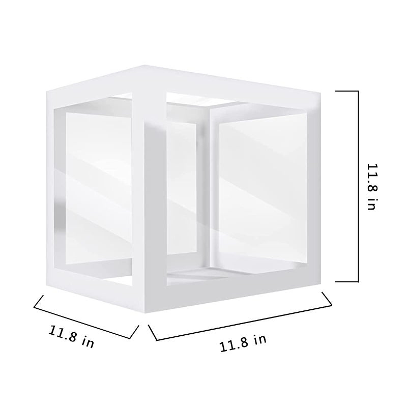 QPEY Baby Boxes with Letters for Baby Shower,Clear Baby Shower Decorations Block Boxes for Gender Reveal,Transparent Balloon Box Backdrop Birthday Party,4PCS - Image 2