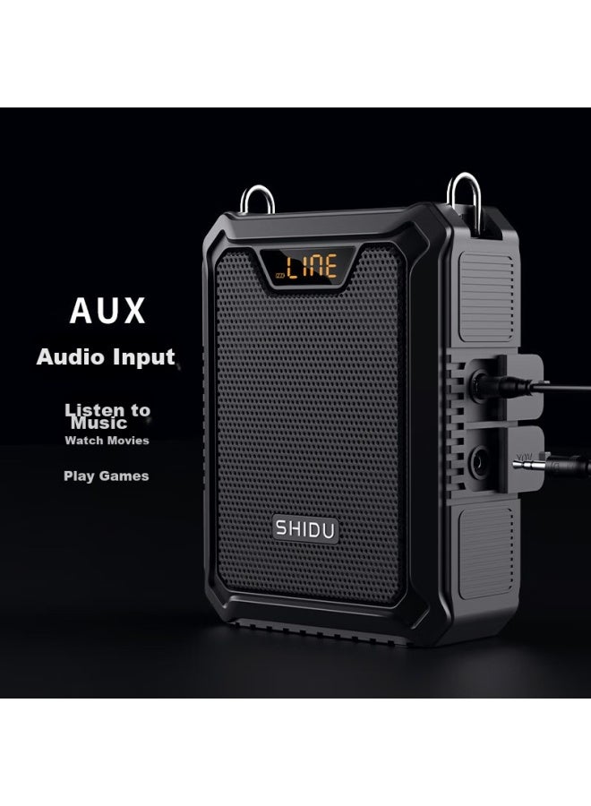 SHIDU M1000 Portable Amplifier, Teacher's Classroom Amplifier, High Volume Outdoor Speaker, Long Battery Life, Anti-howling Megaphone, Wireless Microphone, Black - Image 5
