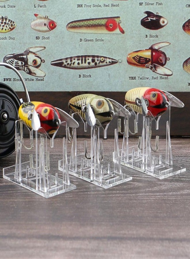 OnFireGuy 10pcs Fishing Lure Display Stands | Clear Acrylic Fishing Lure Easels | Accessories for Fishing & Decoration | 3-Piece Display Stand Measurements: 2" H x 2-5/8" W x 1-1/2" D - Image 4