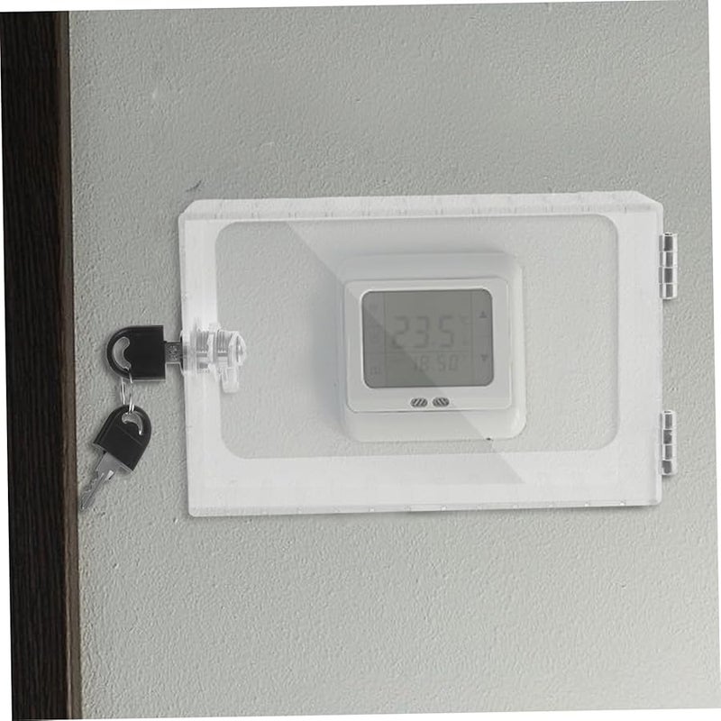 Durable Plastic Thermostat Lock Box with Key Transparent Cover for Secure Protection - Image 4