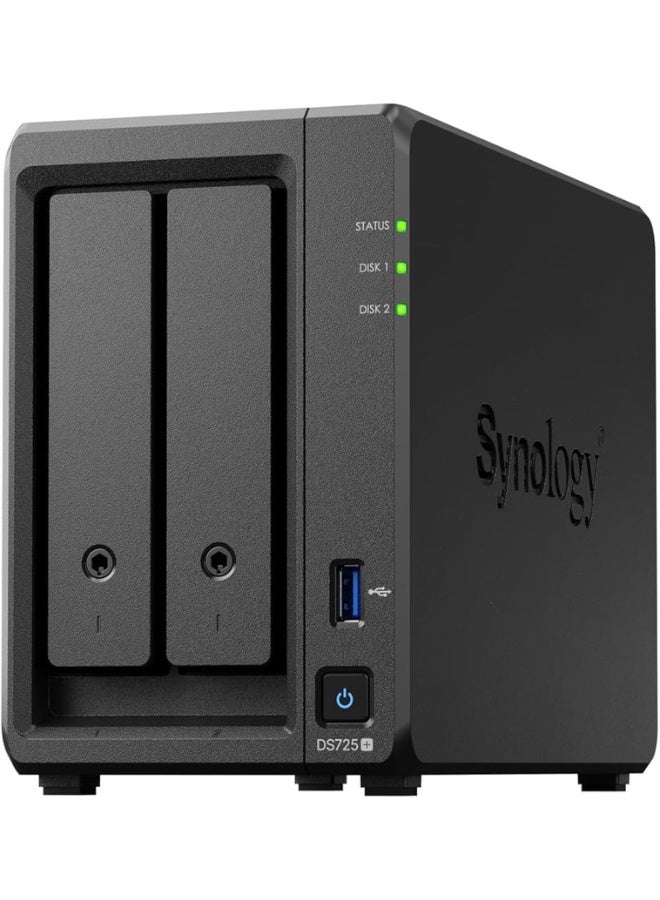 Synology Desktop Station  725+ AMD Ryzen R1600  2GB 2 bays (2NVme) 2.5Gbe black - Image 3