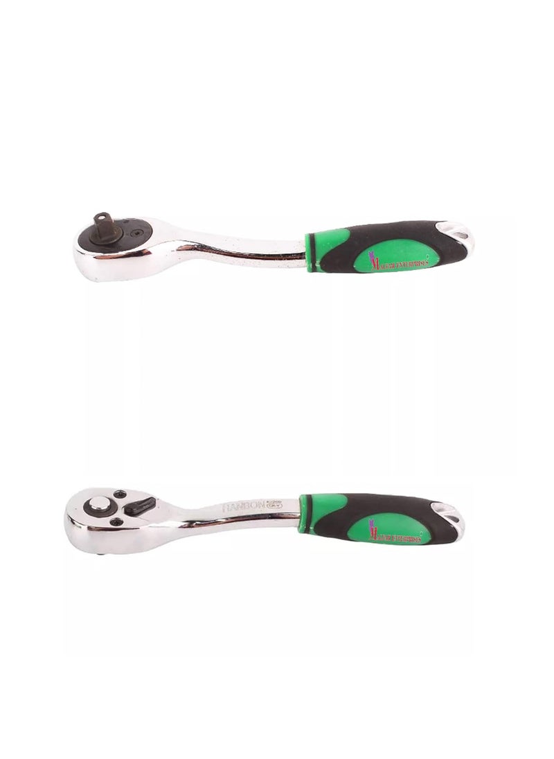 Malfah Enterprises Malfah Ratchet Wrench 38 inch Reversible SoftGrip with 72Tooth Geared Action Chrome Plated Finish 210 mm 826 inch 52208  - Image 2