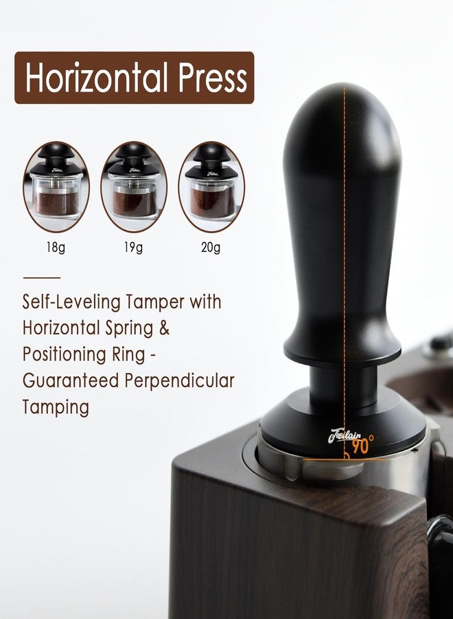 Feilair 54mm Espresso Tamper, Triple Spring Loaded Tamper, Coffee Tamper with Stainless Steel Ripple Base, Self Leveling Tamper for Barista, Compatible with 53mm/54mm Breville Portafilter - Image 5