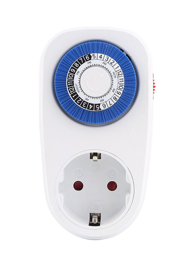 NIBEMINENT Plug-In Timer Switch White/Blue/Black - Image 1
