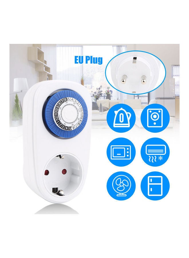 NIBEMINENT Plug-In Timer Switch White/Blue/Black - Image 2