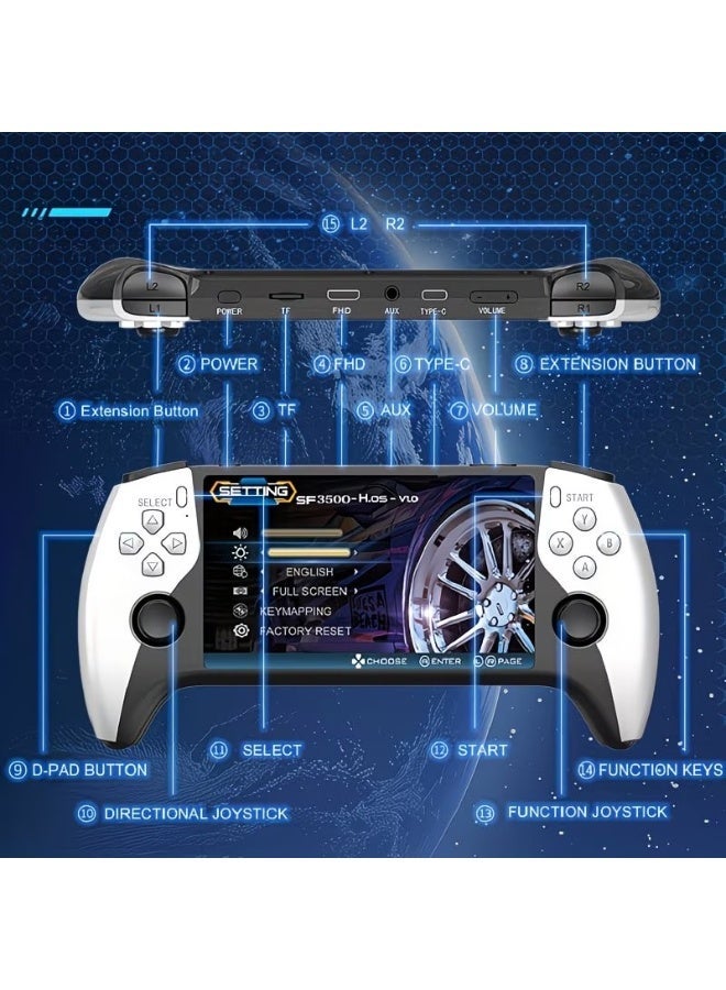 ELTRAZONE SF3500 Retro Handheld Game Console, 5-Inch IPS HD Screen, FHD Output, 256GB Expandable - Image 2