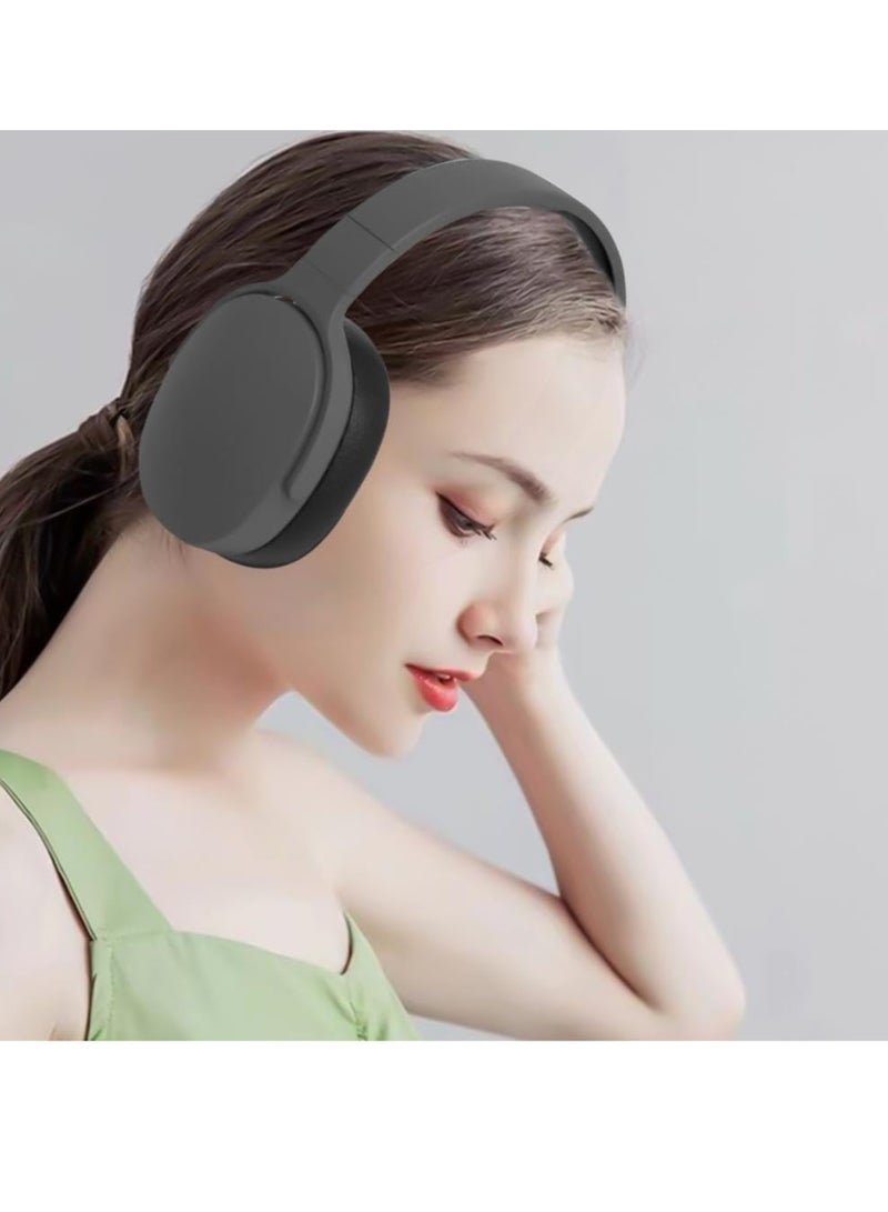 P2961 Head-worn Bluetooth Headset Wireless Heavy Bass Headset Full-ear Ultra-long Battery Life Bluetooth Headset with Intelligent Noise Cancellation, Foldable Wireless Headset HiFi, Ergonomic Blueto - Image 2