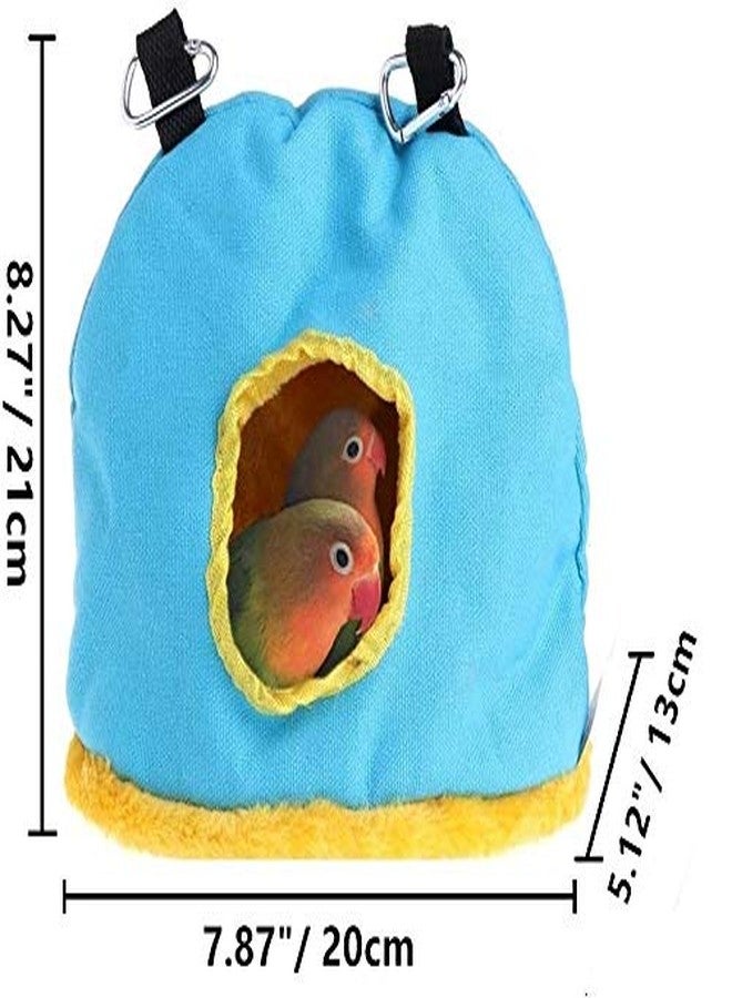 Litewoo Bird Hammock Nest Plush Warm Hanging Tent Pet Parrot Swing Bed Cave Cage for Parakeet Canary Cockatiel Lovebird Hamster Random Color (Large) - Image 2