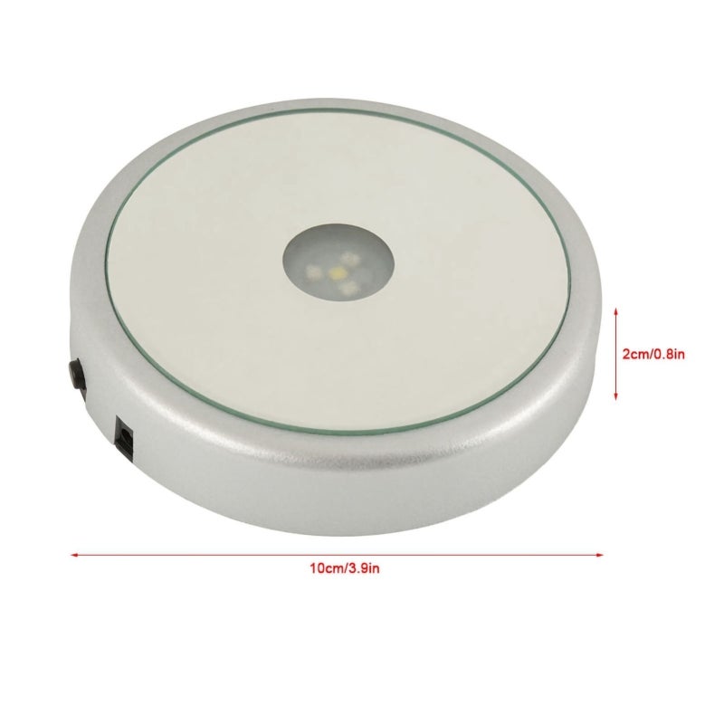 Led Crystal Base: 2/4/6 Colorful LEDs, USB Or Battery Powered, Touch Control Light - Reliable Bright Light Up Display Stand For Home Decor, Collectors - Image 5