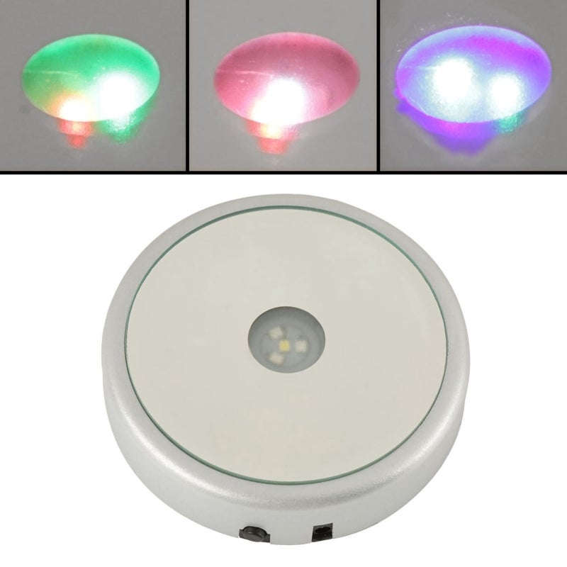 Led Crystal Base: 2/4/6 Colorful LEDs, USB Or Battery Powered, Touch Control Light - Reliable Bright Light Up Display Stand For Home Decor, Collectors - Image 3