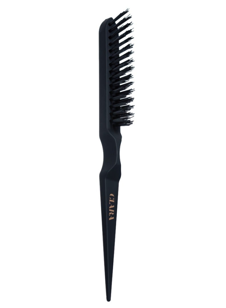 Clara Flyaway Taming & Parting Brush – Dual-Sided Hair Brush with Precision Sectioning Tool black - Image 1