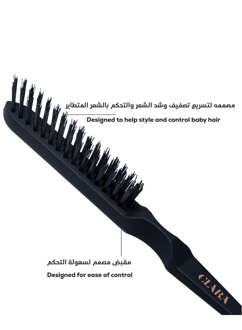 Clara Flyaway Taming & Parting Brush – Dual-Sided Hair Brush with Precision Sectioning Tool black - Image 3