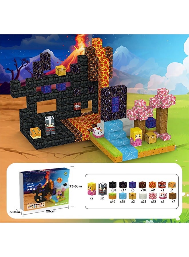 Beauenty 285PCS Blocks for Boys & Girls Age 3-8, STEM Montessori Sensory Magnetic attraction Toys for Toddlers, Gifts for 3+ Years Old Kids, 2CM Building Cubes Must Haves Construction Toys - Image 2