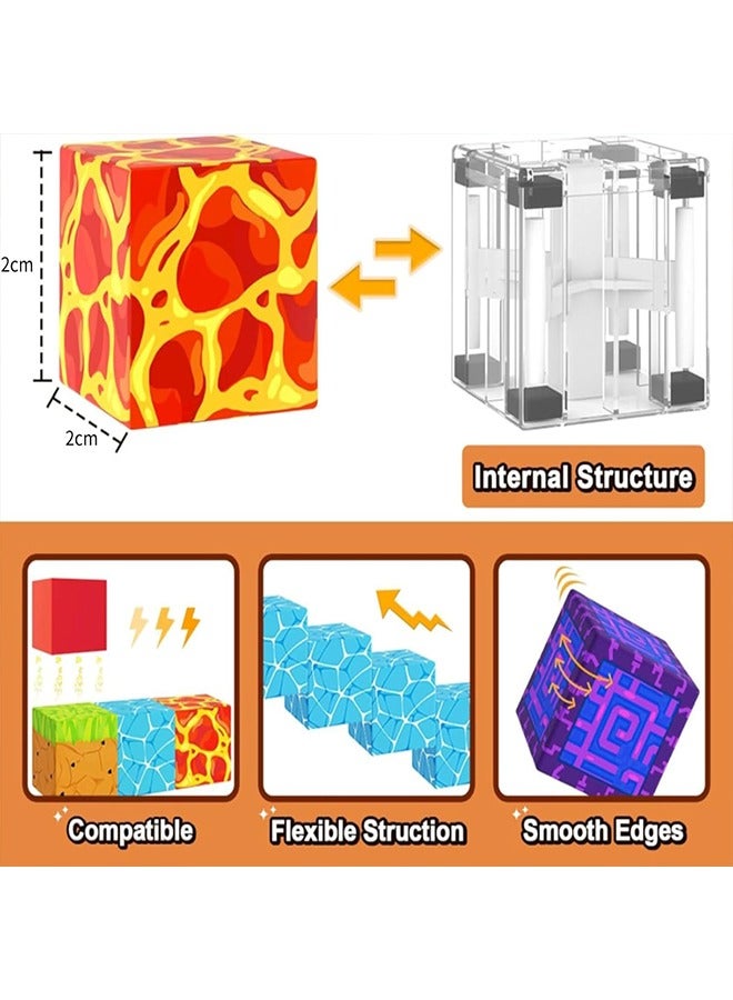 Beauenty 285PCS Blocks for Boys & Girls Age 3-8, STEM Montessori Sensory Magnetic attraction Toys for Toddlers, Gifts for 3+ Years Old Kids, 2CM Building Cubes Must Haves Construction Toys - Image 5