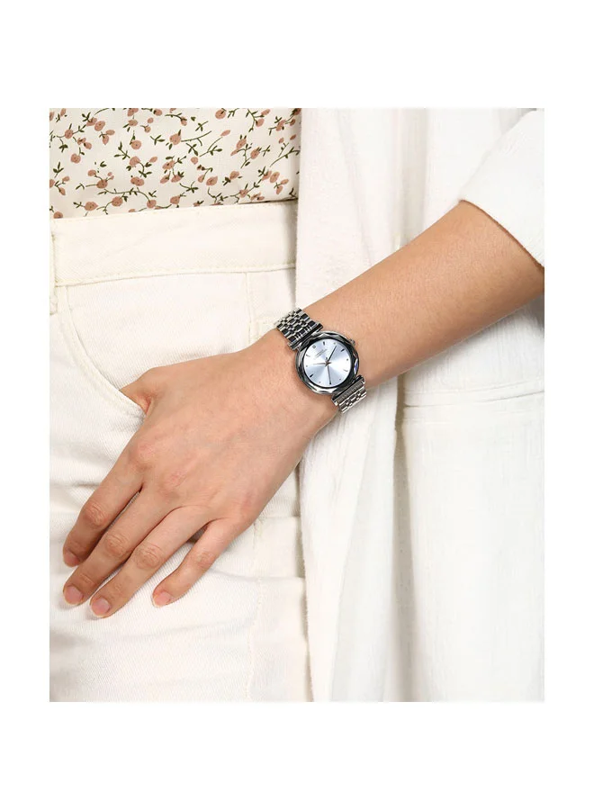 فرنش كونكشن 32mm Women's Quartz Watch with Sky Blue Dial