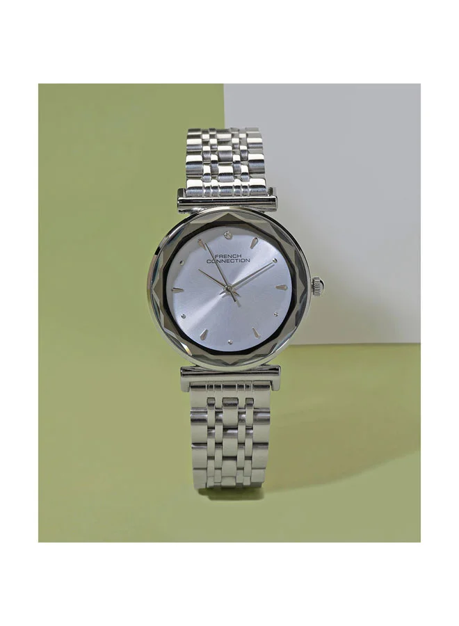 فرنش كونكشن 32mm Women's Quartz Watch with Sky Blue Dial