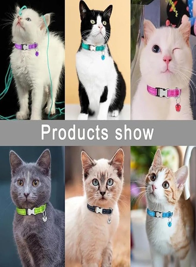 cyhaen Light Blue XXS Dog Collar with Bell, Reflective Nylon Puppy Collars Boy,Collar with Bell for Dog Puppy for XXS Xs Tiny Little Pet Cat,Neck 7.5-11 Inch - Image 3