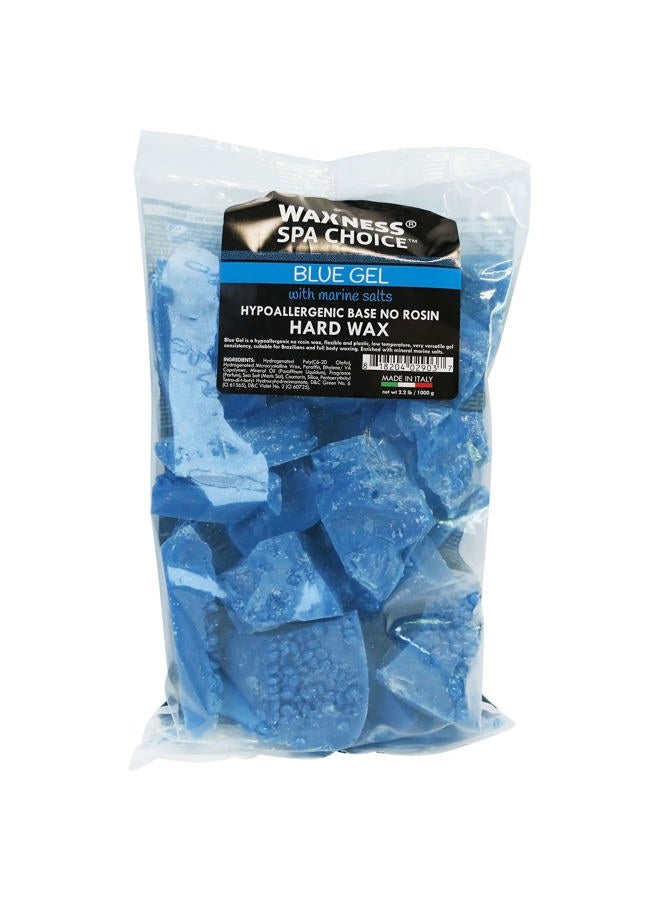 Waxness حبوب شمع الشمع الأزرق بدون راتنج من سبا تشويس مع أملاح البحر 2.2 رطل / 1 كجم - Image 2