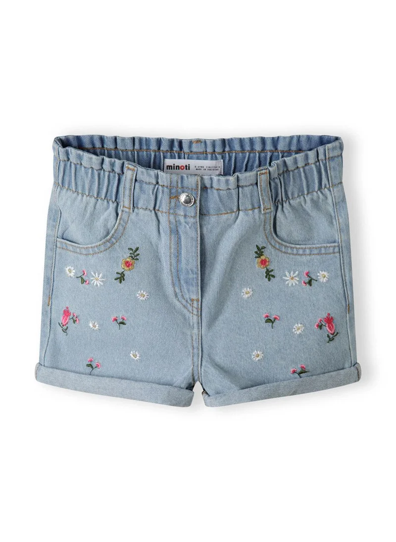 مينوتي Baby Paberbag Waist Denim Shorts