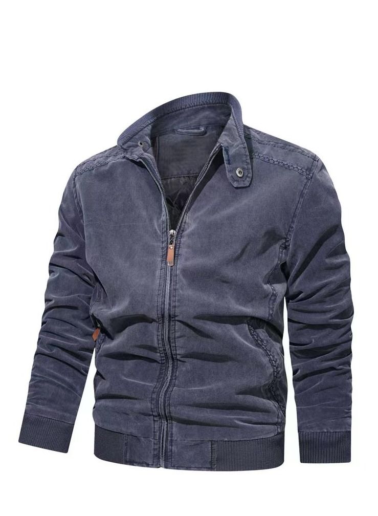 Loquat Spring And Autumn Wash Pure Cotton Vintage Loose Casual Jacket 