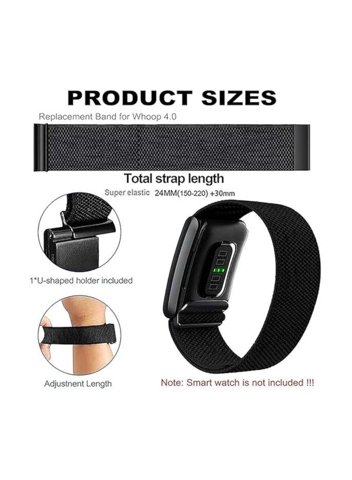 Nylon Sport Band Compatible with Whoop Band 4.0 Strap Breathable Nylon Adjustable Waterproof Replacement Wristbands Straps Connector Wearable Fitness Tracker Stylish Wristband Replacement Strap - Image 3