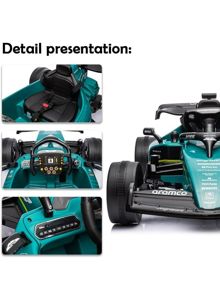 RALLY Kids Electric Formula Ride-On Car | 24V 5Ah Battery | Dual Motor | EVA Tires | Leather Seat | MP3 & USB Music | Age 3–7 Years - Image 2