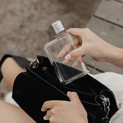 memobottle A7 6oz / 180ml - Slim & flat water bottle designed to fit in your bag - BPA-Free Tritan - Image 3