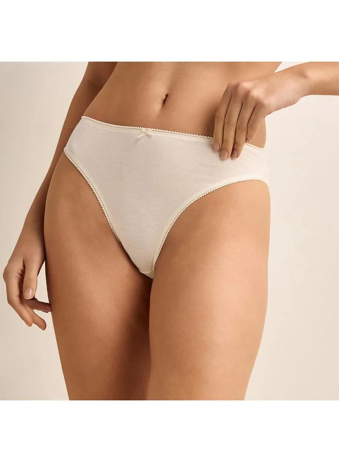 سبلاش فيڤ Set of 5   Bikini Briefs Mid Waist with Bow Detail