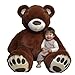 Anico 59 Tall 5 Foot Giant Plush Bear Stuffed Animal Dark Brown Teddy Bear with Smiling Face Premium Stuffed Toy Teddy Bear Perfect for Girlfriend Kids Valentines Day Christmas - Image 2