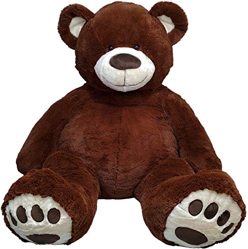 Anico 59 Tall 5 Foot Giant Plush Bear Stuffed Animal Dark Brown Teddy Bear with Smiling Face Premium Stuffed Toy Teddy Bear Perfect for Girlfriend Kids Valentines Day Christmas - Image 5