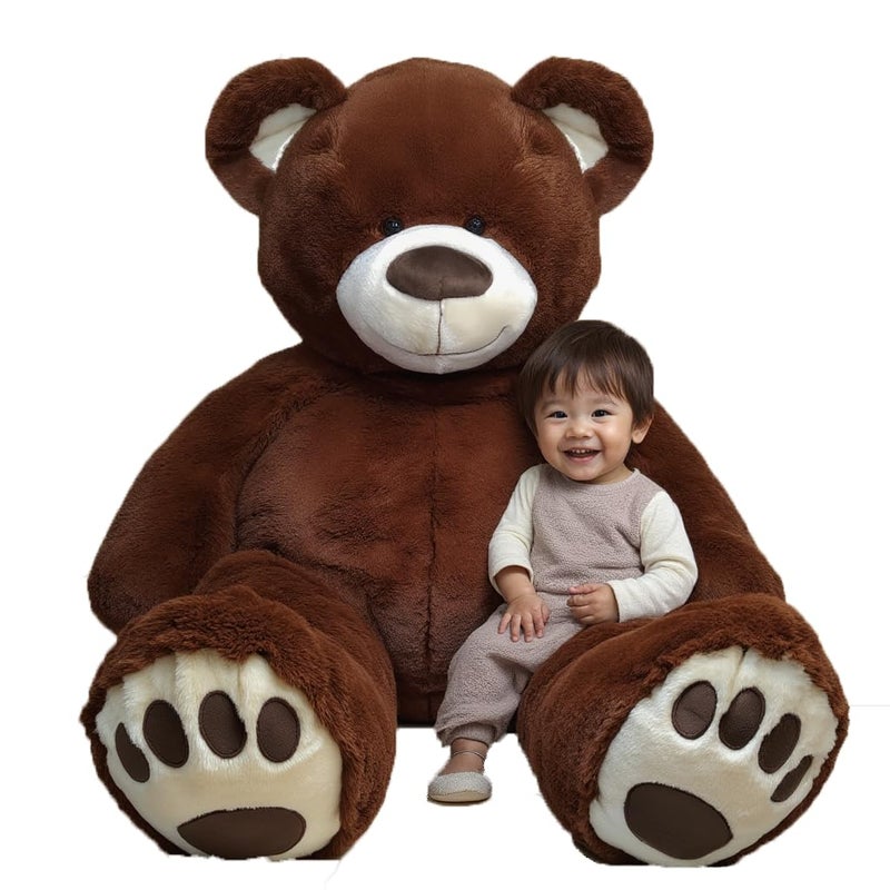 Anico 59 Tall 5 Foot Giant Plush Bear Stuffed Animal Dark Brown Teddy Bear with Smiling Face Premium Stuffed Toy Teddy Bear Perfect for Girlfriend Kids Valentines Day Christmas - Image 3