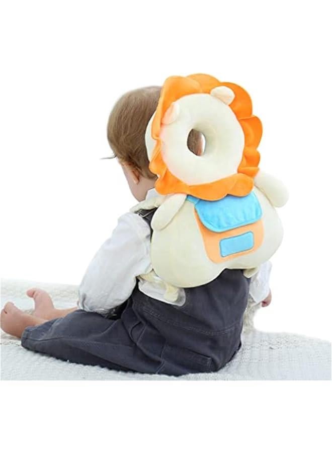 Gonice Head Safety Protector Pad for Baby Toddler Walker,Infant Talking Head Protection Backpack Cushion (Yellow Lion)  - Image 1