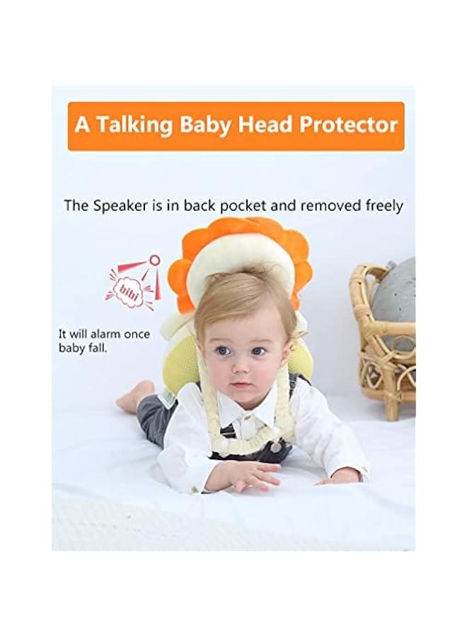 Gonice Head Safety Protector Pad for Baby Toddler Walker,Infant Talking Head Protection Backpack Cushion (Yellow Lion)  - Image 3
