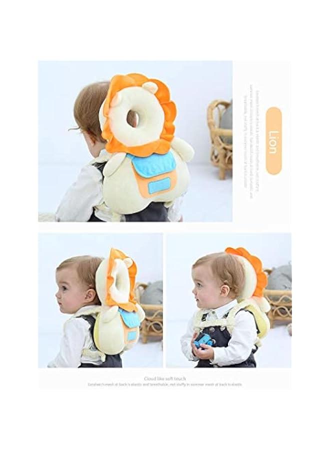 Gonice Head Safety Protector Pad for Baby Toddler Walker,Infant Talking Head Protection Backpack Cushion (Yellow Lion)  - Image 4
