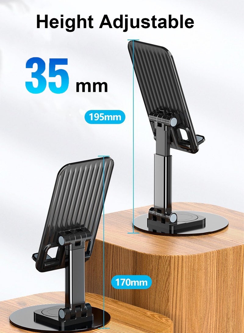 DRAKLAW Portable Metal Mobile Stand, Adjustable Phone Stand, 360-Degree Universal Phone Holder,Stable Alloy Mobile Phone Holder for All 4-7.2'' IPhone Google Pixel Samsung Galaxy S Tablet Holder - Image 2