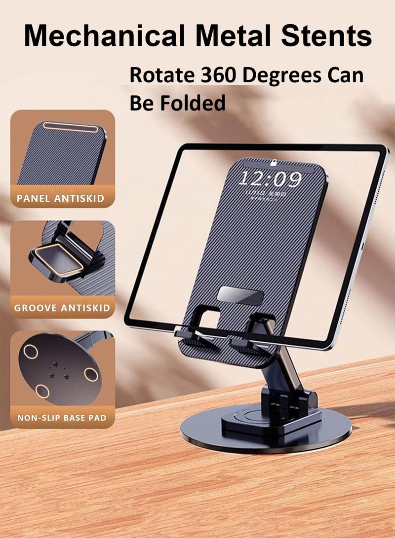 DRAKLAW Portable Metal Mobile Stand, Adjustable Phone Stand, 360-Degree Universal Phone Holder,Stable Alloy Mobile Phone Holder for All 4-7.2'' IPhone Google Pixel Samsung Galaxy S Tablet Holder - Image 3