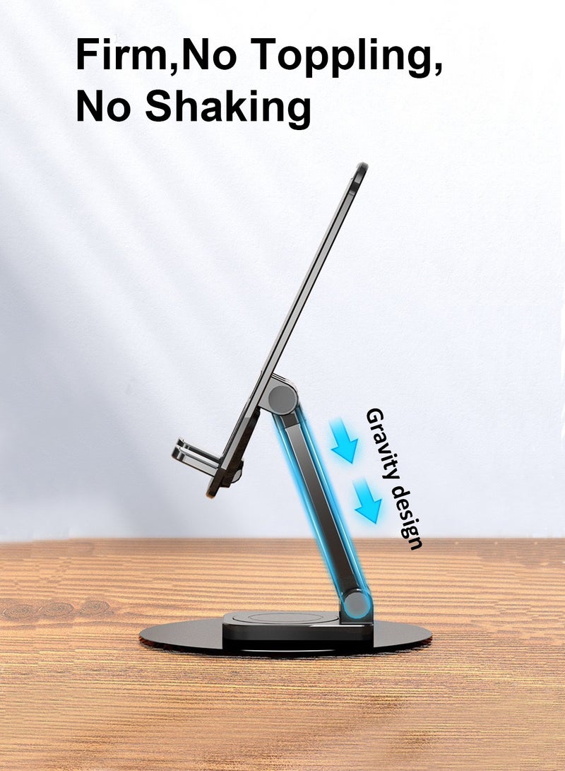 DRAKLAW Portable Metal Mobile Stand, Adjustable Phone Stand, 360-Degree Universal Phone Holder,Stable Alloy Mobile Phone Holder for All 4-7.2'' IPhone Google Pixel Samsung Galaxy S Tablet Holder - Image 4