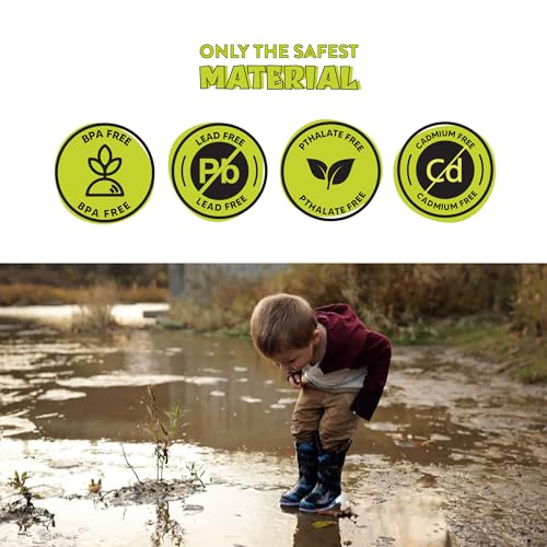 Western Chief girls Light-up Waterproof Rain Boot, Dinosaur Friend, 12 Little Kid US - Image 5