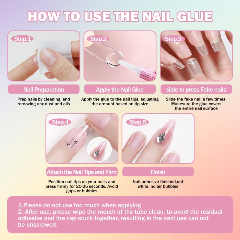 MAGIC ARMOR 15PCS Nail Glue for Acrylic Nails, Professional Nail Tip Glue for Fake Nails Broken Nails Adhesive Super Bond for Press on Nails Glues Adhesive for Fake Nails Tips Glues - Image 5