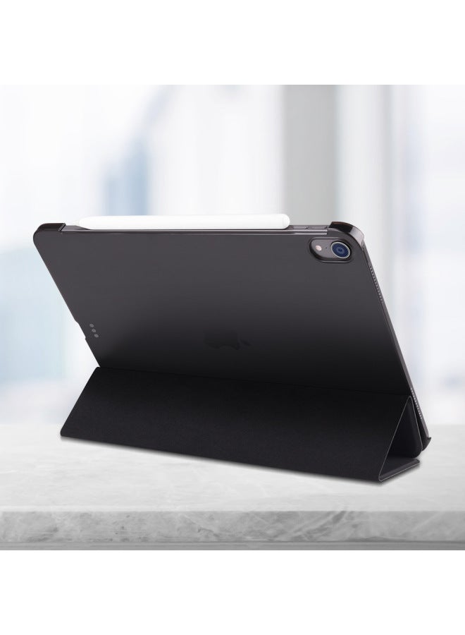 Ipad Pro 11-inch Protective Shell 2022 Air4 Leather Case Tri-fold Sleeping Shell 10.9 Sets Ipad10 Sets-Color:Gray-Applicable Model:Ipad10 2022 10.9inch - Image 4
