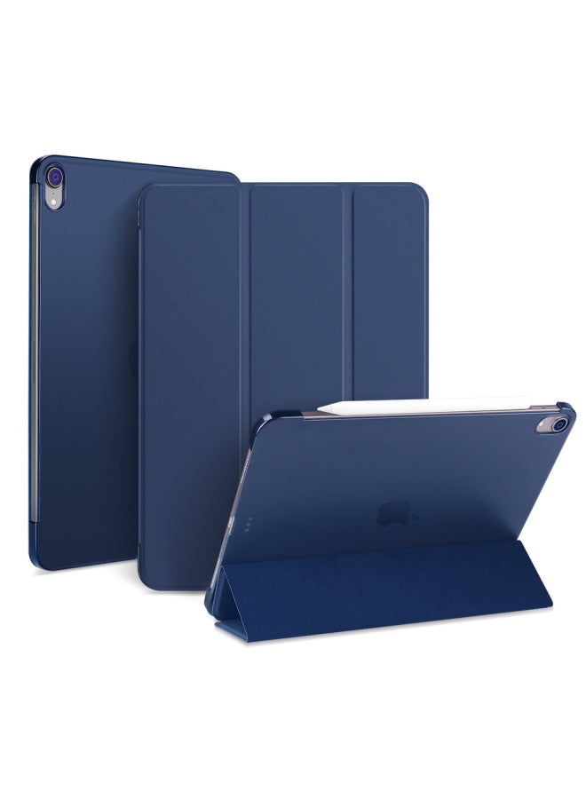 Ipad Pro 11-inch Protective Shell 2022 Air4 Leather Case Tri-fold Sleeping Shell 10.9 Sets Ipad10 Sets-Color:Gray-Applicable Model:Ipad10 2022 10.9inch - Image 2