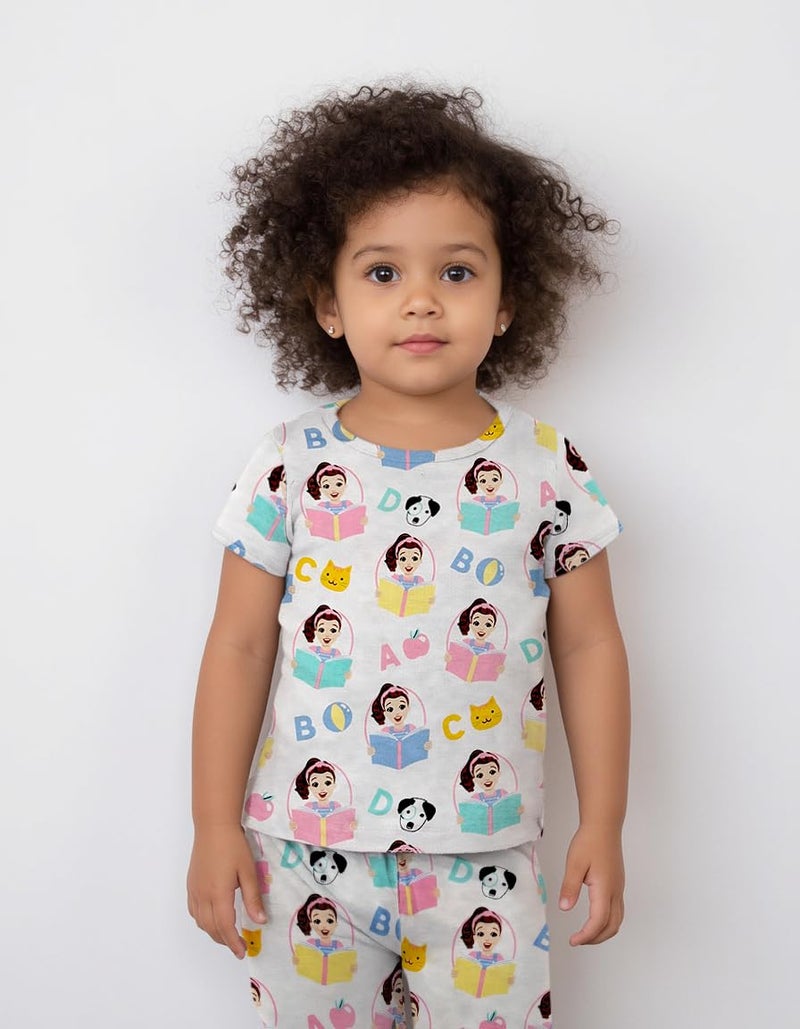 Ms. Rachel 2 Piece Pajama Set - Toddler Girls PJ Set with Short Sleeve Shirt & Pants - Kids Sleepwear Set - Official License - Image 2