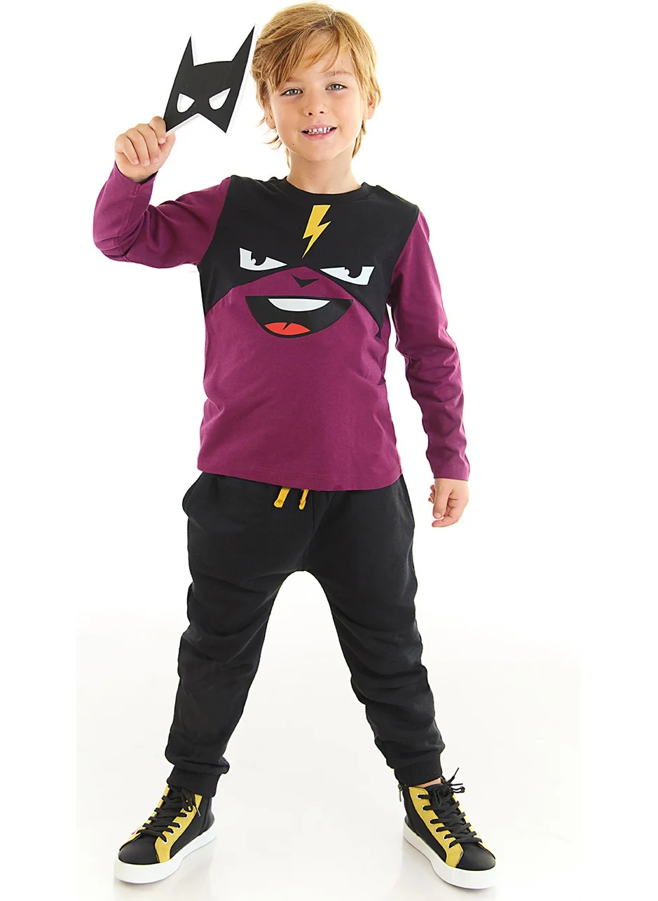 Denokids Lightning Mask Boy T-Shirt Pants Set